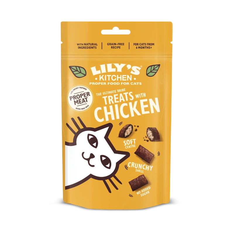 Lily’s Kitchen Treats with Chicken, 60 g pouch — manufacturer product image